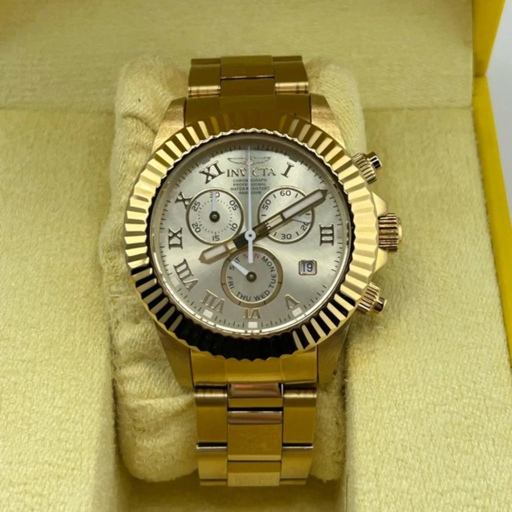 Invicta Men's Pro Diver 16346 Gold Stainless-Steel Swiss Quartz Watch #011